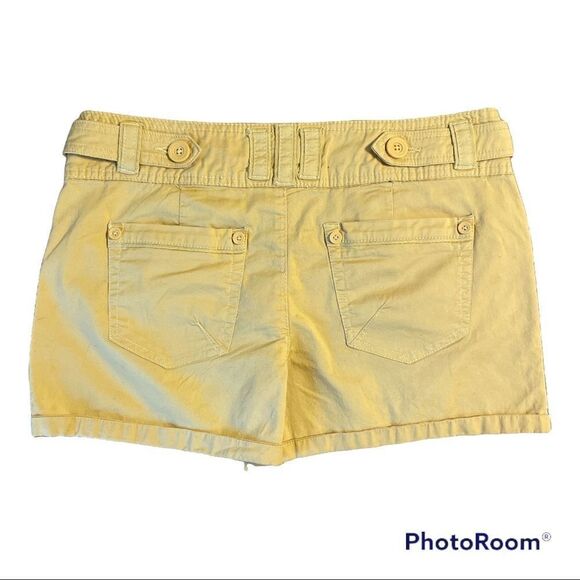 Candies Yellow Shortie Shorts - Picture 2 of 7
